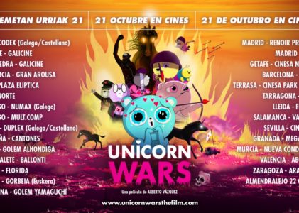 O 21 de outubro chega aos cinemas ‘Unicorn Wars’, a nova película de animación do galego Alberto Vázquez