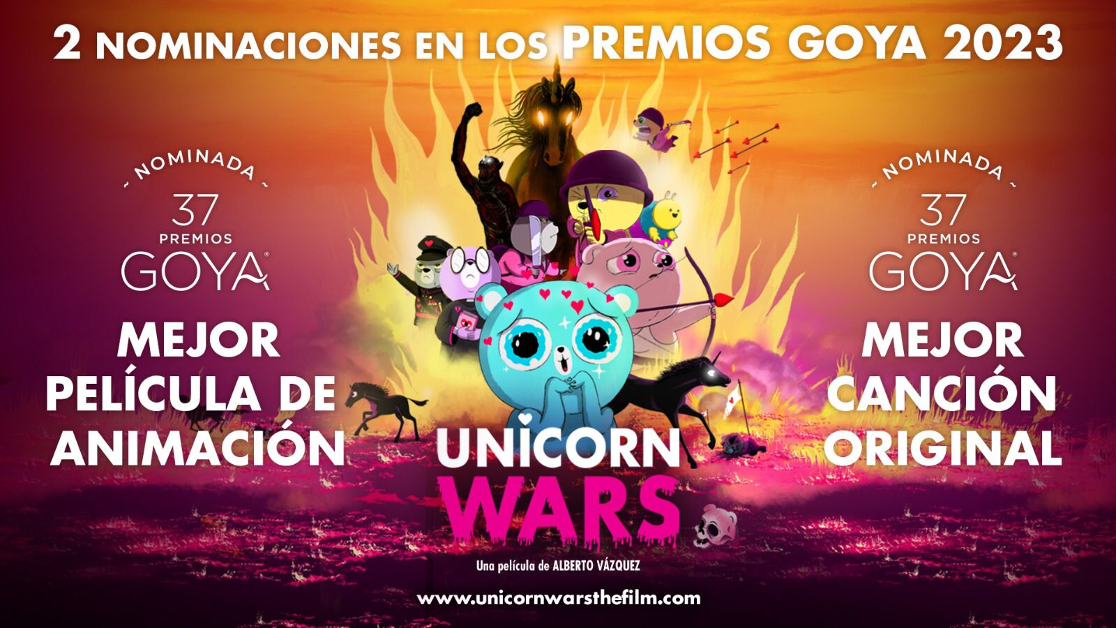 2 Nominacións nos Premios Goya para ‘Unicorn Wars’, producida por Abano Producións